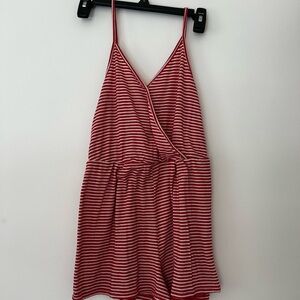 Striped Red and White Romper